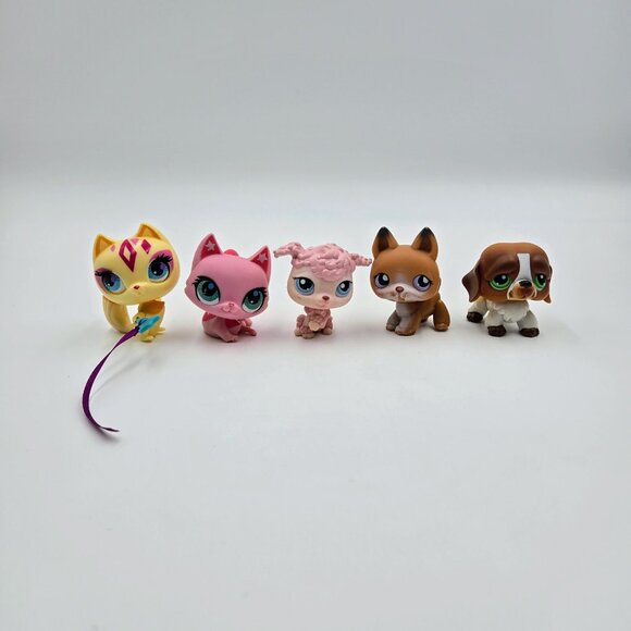 Littlest Pet Shop LPS Lot Cat #2768 Cat #2851 Poodle #48 German Shepherd #112 St - Picture 2 of 16